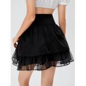 Shein Mod Lace Up Mesh Skirt: Party Perfect