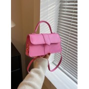 Minimalist Top Handle Flap Square Bag