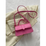 Minimalist Top Handle Flap Square Bag