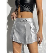 Shein Icon Metallic 90s Low Rise Skirt