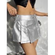 Shein Icon Metallic 90s Low Rise Skirt