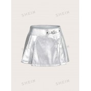 Shein Icon Metallic 90s Low Rise Skirt