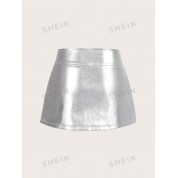 Shein Icon Metallic 90s Low Rise Skirt