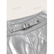 Shein Icon Metallic 90s Low Rise Skirt