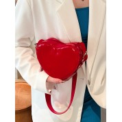 Mini Heart-shaped Neon Red Novelty Bag