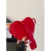 Mini Heart-shaped Neon Red Novelty Bag