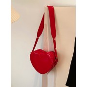 Mini Heart-shaped Neon Red Novelty Bag