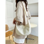 Minimalist Canvas Hobo Bag For Teen Girls