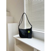 Minimalist Hobo Bag With Cartoon Charm