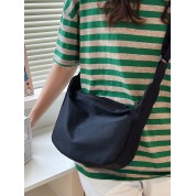 Minimalist Hobo Bag With Cartoon Charm