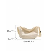 Minimalist Canvas Hobo Bag For Teen Girls