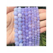 Purple Angelite Jade Beads For Diy Jewelry