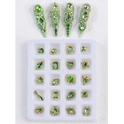 Black Friday Jade Rhinestone Nail Art Charms