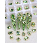 Black Friday Jade Rhinestone Nail Art Charms