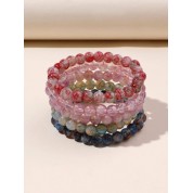 Colorful High Gloss Jade Glass Beaded Bracelets