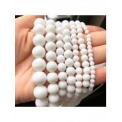 White Chalcedony Jade Beads For Diy Jewelry