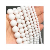 White Chalcedony Jade Beads For Diy Jewelry