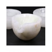 Natural Crystal White Jade Carving Bowl