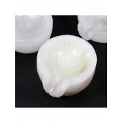 Natural Crystal White Jade Carving Bowl