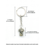 Natural Crystal Mini Mushroom Keychain