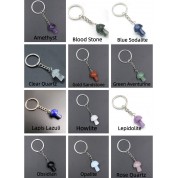 Natural Crystal Mini Mushroom Keychain