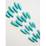 Aurora Jade Green Coffin False Nails