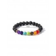 Natural Lava 7 Chakra Bracelets For Men