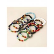 Natural Lava 7 Chakra Bracelets For Men