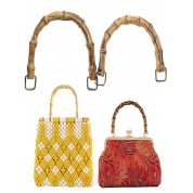 Versatile Brown Bamboo Simulated Handbag Handle