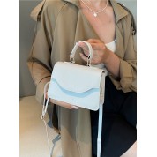 Mini Stylish Flapover Handbag With Adjustable Strap