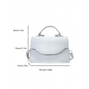 Mini Stylish Flapover Handbag With Adjustable Strap