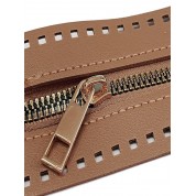 Versatile Dual-sided Leather Bag Zipper