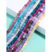 Versatile Natural Agate Cube Bead For Diy Jewelry