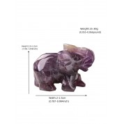 Natural Crystal Elephant Carving Ornament