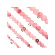 Versatile Pink Jade Stone Beads For Diy Crafts