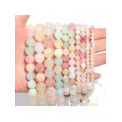 Multicolor Natural Dyed Jade Beads For Diy Jewelry