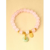 Elegant Artificial Jade Beaded Bracelet