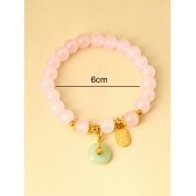 Elegant Artificial Jade Beaded Bracelet