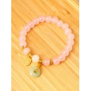 Elegant Artificial Jade Beaded Bracelet