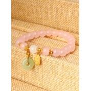 Elegant Artificial Jade Beaded Bracelet