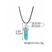 Hexagonal Gemstone Chakra Pendant Necklace