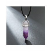 Hexagonal Gemstone Chakra Pendant Necklace