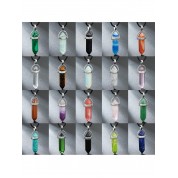 Hexagonal Gemstone Chakra Pendant Necklace