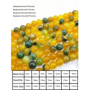 Versatile Yellow Striped Agate Beads For Diy Jewelry