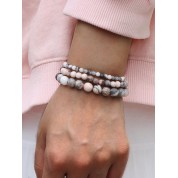 Multi-color Natural Stone Beaded Bracelets Set