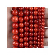 Red Coral Jasper Beads For Diy Jewelry