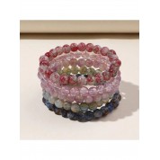 Colorful High Gloss Jade Glass Beaded Bracelets