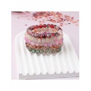 Colorful High Gloss Jade Glass Beaded Bracelets