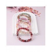 Colorful High Gloss Jade Glass Beaded Bracelets