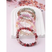 Colorful High Gloss Jade Glass Beaded Bracelets